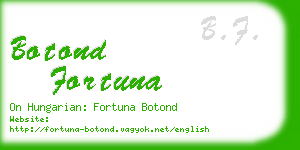 botond fortuna business card